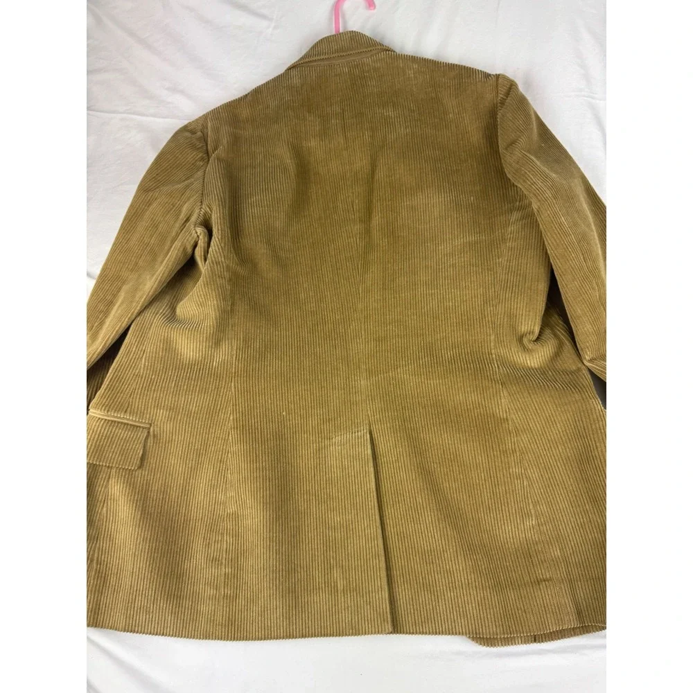 Ralph Lauren Sport Corduroy Blazer Jacket Tan‎ Brown Men Size 12
